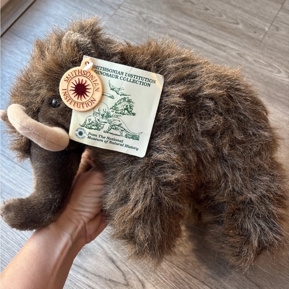 Vintage Smithsonian Institution Plush WOOLY MAMMOTH 12” Stuffed Animal 1993 NWT